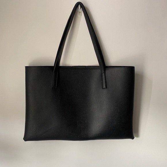 Vince Camuto Vegan Leather Tote - Black and Grey - Picture 3 of 13